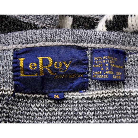 1980s Cardigan Size Large 80s Southwestern Style Sweater Asymmetrical Cardigan - Picture 10 of 10